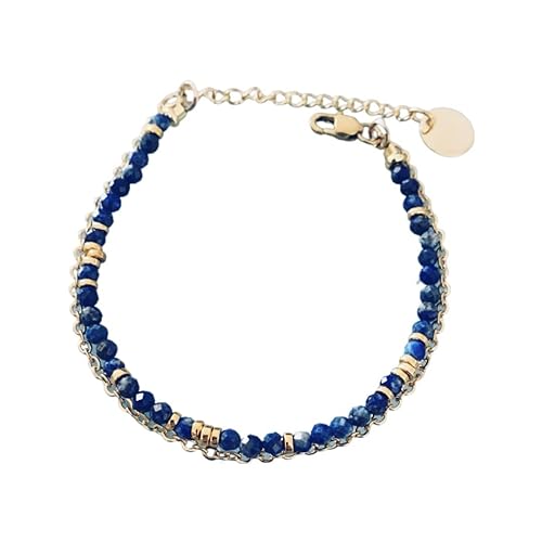Clover Double Lapis Lazuli Bracelet | Women's Gourmet Bracelet | Magical Natural Stones and 24K Gold-Plated Heishi Pearls | Golden Bracelet | Gift Jewelry | Gold Women's Jewelry | Women's gift idea | Gift Jewelry - Bracelet - British D'sire