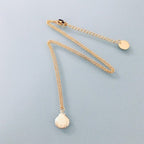 Clover Gold Plated Seashell Necklace 24K | Gold Necklace | Gift Idea | Shell Jewel | Women's Gift Idea | Gold Jewelry | Gold Necklace | Gift Jewelry - Necklace - British D'sire