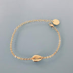 Clover Gold Stainless Steel Bracelets | Women's Bracelet | Golden Bracelet | Gift idea | Lucky Charm | Dollar Bracelet | Gift Jewelry palm tree bracelet, shell bracelet, Heishi bracelet - Bracelet - British D'sire