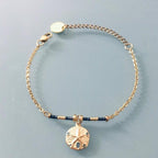 Clover Gold Stainless Steel Bracelets | Women's Bracelet | Golden Bracelet | Gift idea | Lucky Charm | Dollar Bracelet | Gift Jewelry palm tree bracelet, shell bracelet, Heishi bracelet - Bracelet - British D'sire