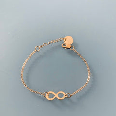 Clover Gold Stainless Steel Infinity Curb Women's Bracelet | Women's Bracelet | Gold Bracelet | Jewelry Gifts | Constellation Christmas Gift - Bracelet - British D'sire