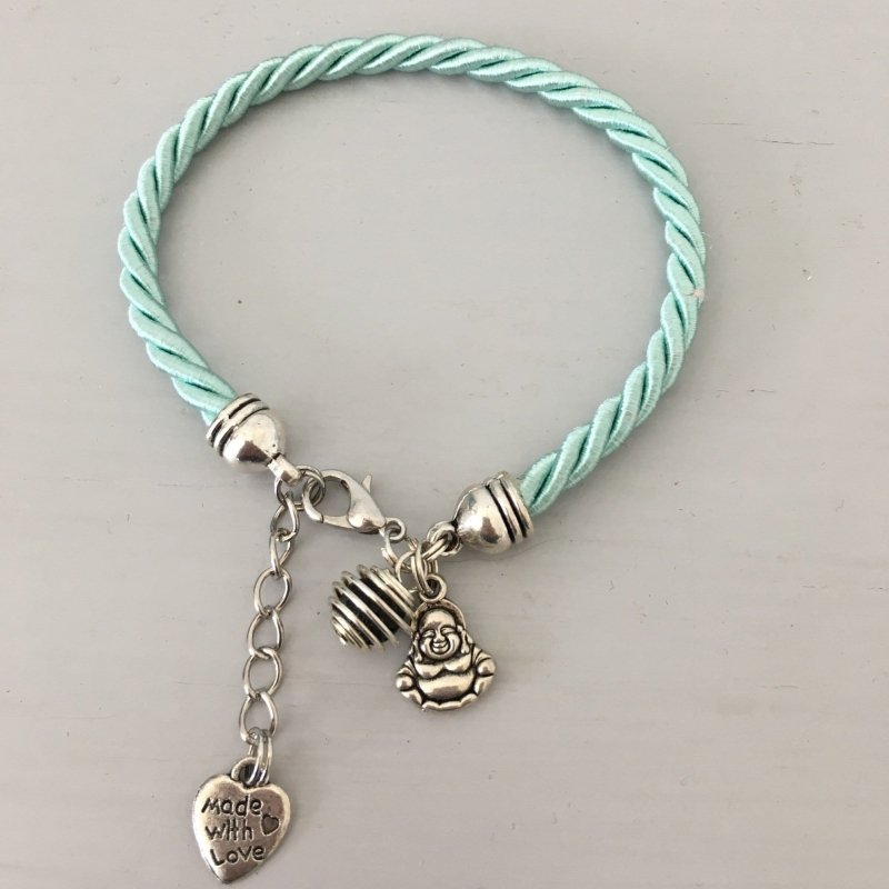 Clover Green Women's Bracelet with Buddha Pendant and a Pearl to Perfume | Buddha Bracelet | Buddha jewelry | Bracelets | Cad | Gift Jewelry - Bracelet - British D'sire