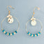 Clover Heishi Hoop Earrings | Golden Hoop Earrings in Stainless Steel and Gold | Turquoise Heishi Pearls | Women's jewelry | Gift Jewelry | Women's gift - Earrings - British D'sire