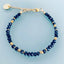 Clover Midnight Blue Beads Bracelet | Women's Gourmet Bracelet | Magical Natural Stones and 24K Gold-Plated Heishi Beads | Gold Bracelet - Bracelet - British D'sire