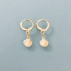 Clover Mini Shell Hoop Earrings | Small Gold Shell Hoop Earrings | Women's Jewelry | Gold Hoop Earrings | Christmas Gift | Women's Gift - Earrings - British D'sire