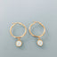 Clover Moon Hoop Earrings | Gold and Turquoise Moon Hoop Earrings | Gold Hoop Earrings | Gold Jewelry | Christmas Gift | Women's Gift | Gift Idea - Earrings - British D'sire