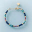 Clover Multicolored Beads Bracelet | Women's Curb Bracelet with Magical Natural Stones and 24K Gold Plated Heishi Beads | Golden Bracelet - Bracelet - British D'sire