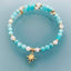 Clover Pearl and Star Bangle Bracelet | Women's Gourmet Bracelet with Magical Natural Stones and 24K Gold Plated Heishi Pearls Golden Bracelet - Bracelet - British D'sire