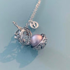 Clover Pregnancy Bola | Pregnancy Bola Necklace with Sonic Bead and Silver Pendant | Gift Jewelry | Gift Idea | Mother to Be Jewel | Mom Gift - Necklaces - British D'sire