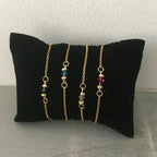 Clover Set of Women's Natural Stone and 24K Gold Plated Heishi Pearl Bracelets - Bracelet - British D'sire