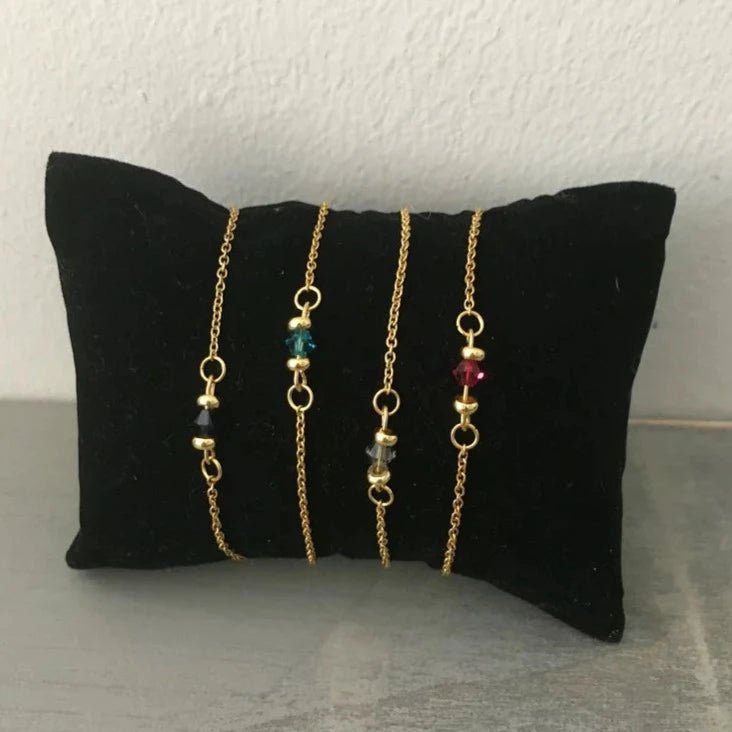 Clover Set of Women's Natural Stone and 24K Gold Plated Heishi Pearl Bracelets - Bracelet - British D'sire
