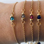 Clover Set of Women's Natural Stone and 24K Gold Plated Heishi Pearl Bracelets - Bracelet - British D'sire