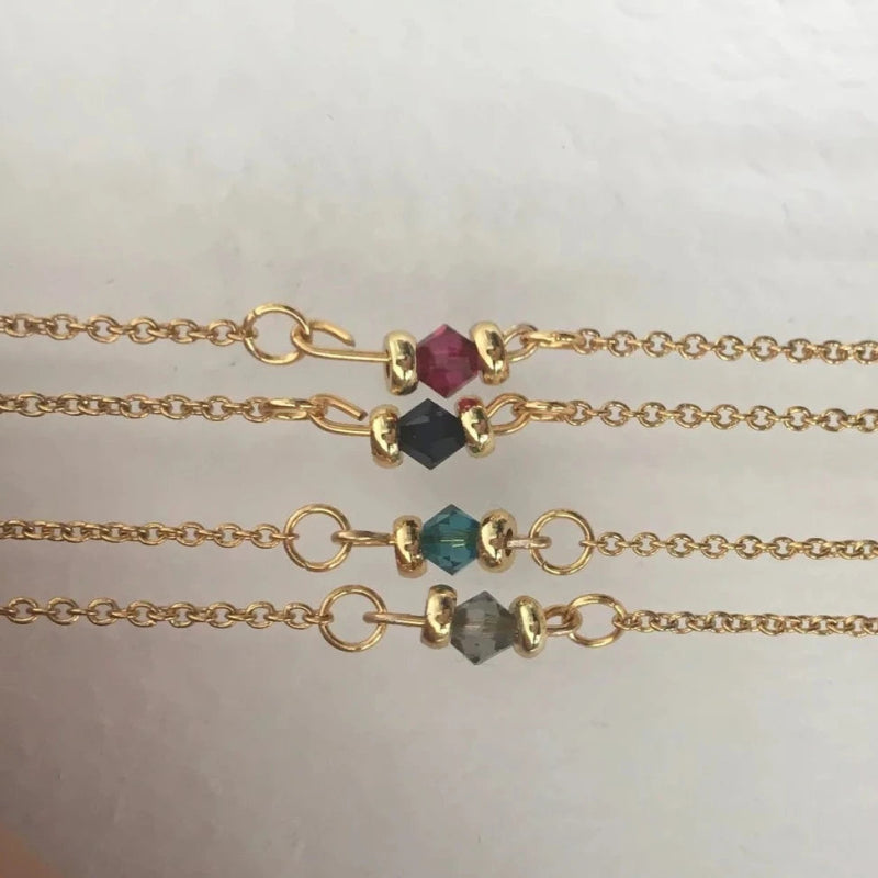 Clover Set of Women's Natural Stone and 24K Gold Plated Heishi Pearl Bracelets - Bracelet - British D'sire