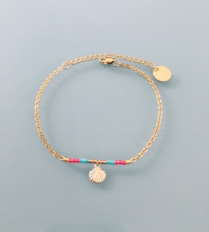 Clover Shell Bracelet | Women's 24K Gold Shell Bracelet | Golden Bracelet | Gift idea | Gold Bracelet | Gift Jewelry | Women's Jewelry - Bracelet - British D'sire