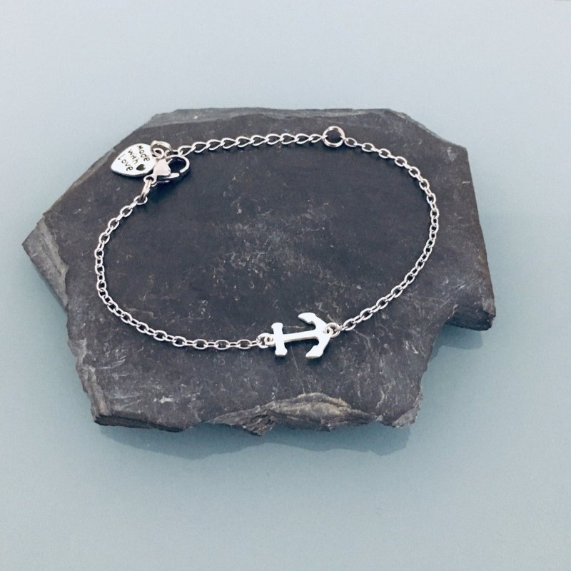 Clover Silver Anchor Bracelet | Women's Bracelet | Gift Idea - Bracelet - British D'sire