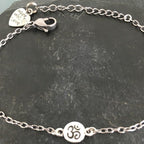 Clover Stainless Steel Bangle Bracelet with Enamelled Pendant | Women's Silver Jewellery | Bracelet | Gift idea - Bracelet - British D'sire