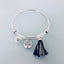 Clover Tree of Life Silver Bangle Bracelet | Pompom and a Perfume Bead | Women's Silver Bracelet - Bracelet - British D'sire