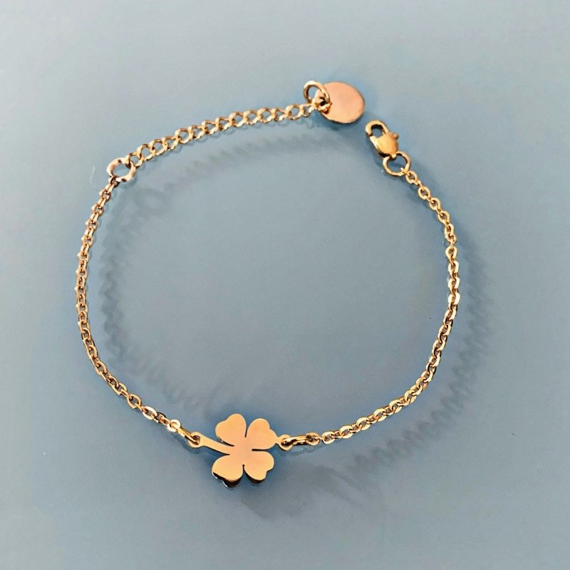 Clover Women's Bracelet in Gold Stainless Steel, Women's Bracelet | Gold Bracelet | Gift Jewelry | Christmas Gift Constellation - Bracelet - British D'sire Main image
