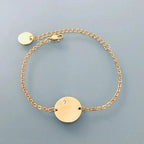Clover Women's Curb Bracelet with Medal and Zirconium | Gold Bracelet | Zircon Bracelet | Gift Jewelry | Gold Women's Jewelry Christmas Gift - Bracelet - British D'sire