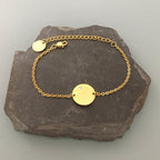 Clover Women's Curb Bracelet with Medal and Zirconium | Gold Bracelet | Zircon Bracelet | Gift Jewelry | Gold Women's Jewelry Christmas Gift - Bracelet - British D'sire