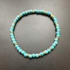 Clover Women's Heishi and Turquoise Pearl Bracelet | Pearl Bracelet | Gift idea | Turquoise Bracelet | Gift Jewelry - Bracelet - British D'sire