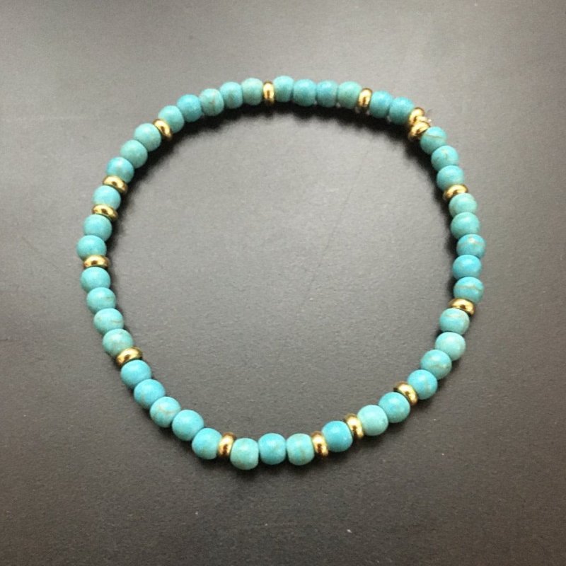 Clover Women's Heishi and Turquoise Pearl Bracelet | Pearl Bracelet | Gift idea | Turquoise Bracelet | Gift Jewelry - Bracelet - British D'sire