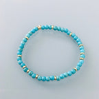 Clover Women's Heishi and Turquoise Pearl Bracelet | Pearl Bracelet | Gift idea | Turquoise Bracelet | Gift Jewelry - Bracelet - British D'sire