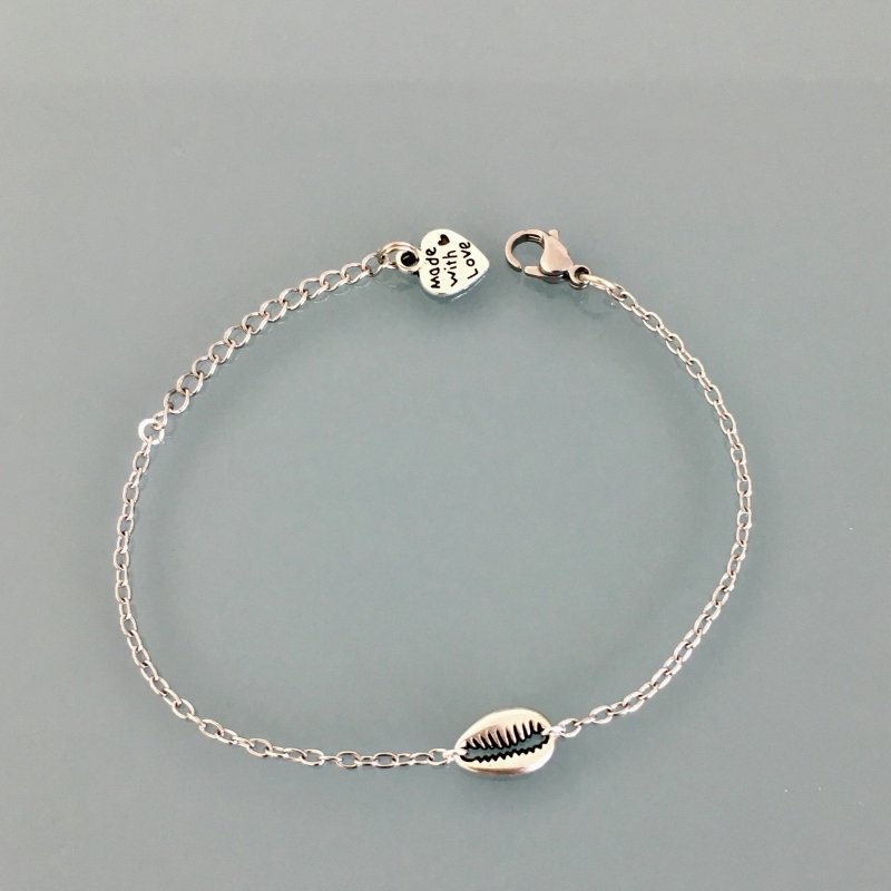 Clover Women's Silver Shell Bracelet | Silver Bracelet | Shell Bracelet | Gift Jewelry | Silver Women's Jewelry | Christmas Gift - Bracelet - British D'sire