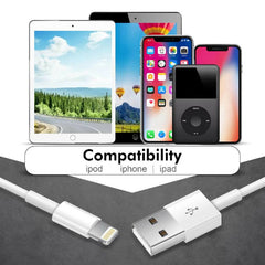 Coldbar Lightning Cable, Phone Charger Cable/Sync Lightning Cord Compatible with iPhone SE 11 11 Pro 11 Pro Max Xs MAX XR X 8 7 6S 6 5, iPad and More (2-Pack) - Mobile Cables & Adaptors - British D'sire