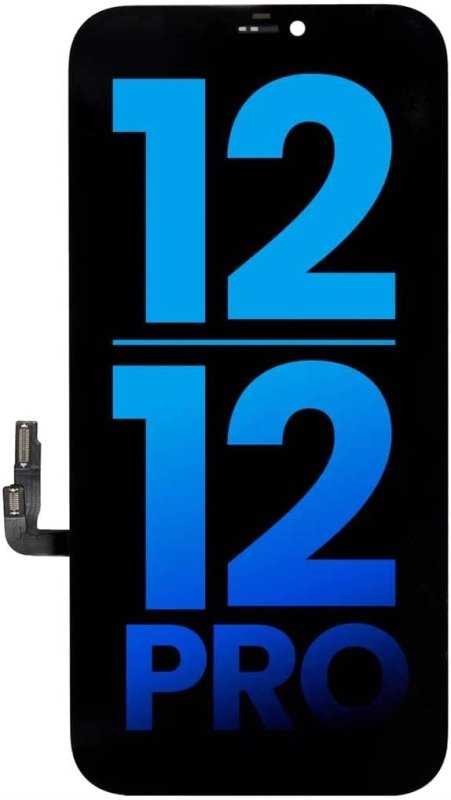 Coldbar Screen Replacement LCD for iPhone 12/12 Pro Display Mobile Phone Part Digitizer Display Touch Sensor Assembly A2218, A2161, A2220, A2407, A2341, A2406, A2408 Black - Mobile Accessories - British D'sire