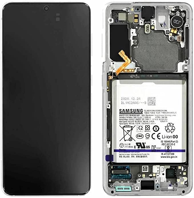 Coldbar Screen Replacement LCD for Samsung S21 Plus S21+5G Display Mobile Phone Part Digitizer Display Touch Sensor Assembly with Battery Front & Camera G996 Phantom Silver - Mobile Accessories - British D'sire