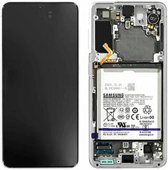 Coldbar Screen Replacement LCD for Samsung S21 Plus S21+5G Display Mobile Phone Part Digitizer Display Touch Sensor Assembly with Battery Front & Camera G996 Phantom Silver - Mobile Accessories - British D'sire