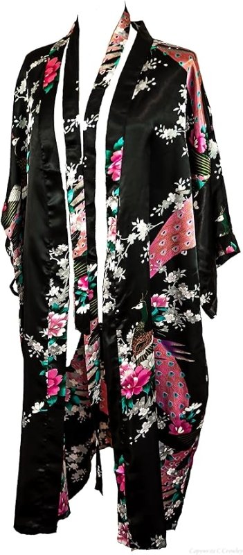 Collections Kimono Robe 16 Long Premium Peacock Colors Bridesmaid Shower Womens Gift - British D'sire