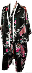 Collections Kimono Robe 16 Long Premium Peacock Colors Bridesmaid Shower Womens Gift - British D'sire