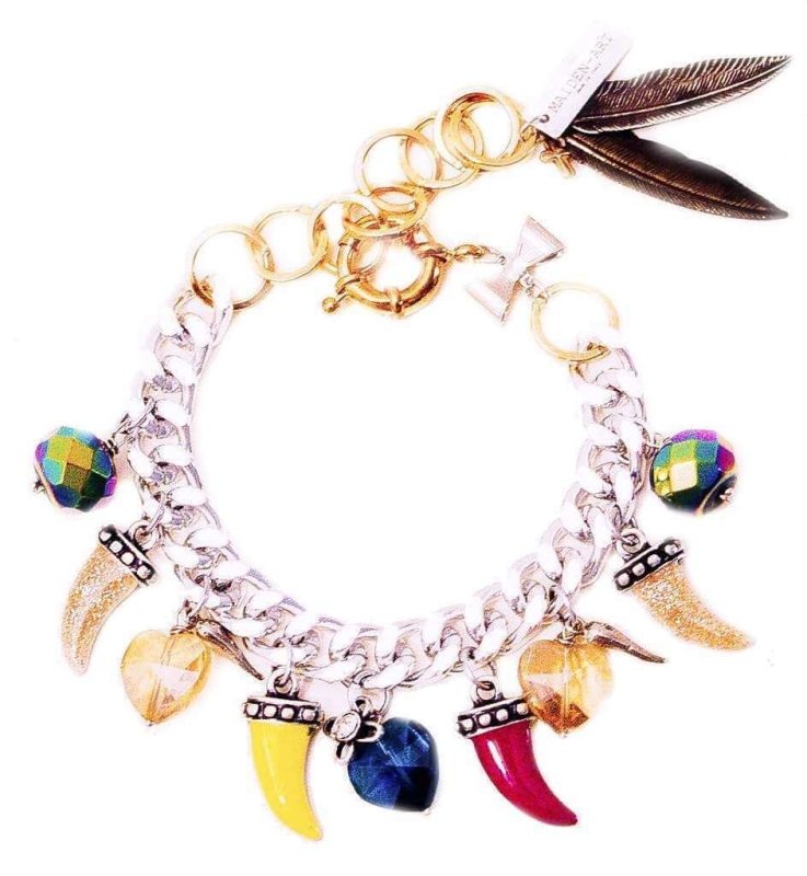 Colorful Horns, Horseshoe, Heart Charm bracelet - Bracelets - British D'sire