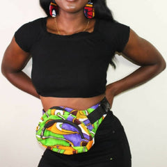 Colourful Ankara Print Bum Bag / Waist Bag - Bags - British D'sire