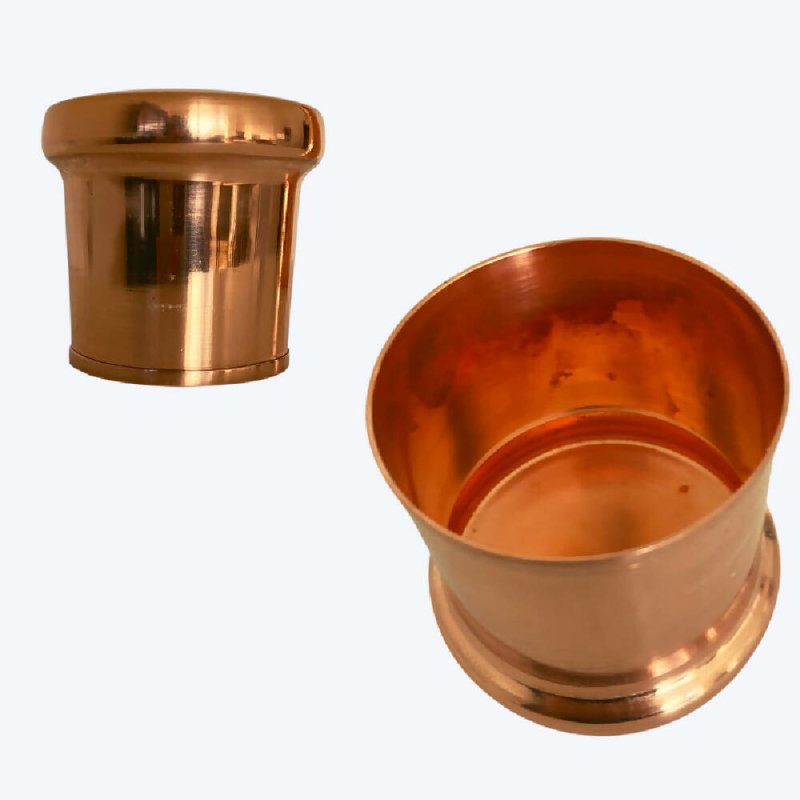 Copper Chakra 1L Copper Bedside Cup, Superior Quality Hand Beaten Pure Copper Water Cup-Aids Digestion and Gut Health. - Bottles & Thermos - British D'sire