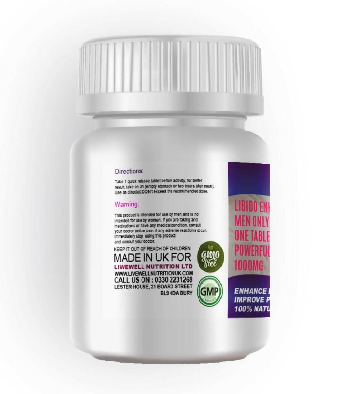 Copy of 30 Tablets Pleasure & Stamina Vitamin Male Performance Enhancer & Testosterones Booster 1000mg One Tablet Before Activity - Food supplement - British D'sire