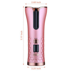 Cordless Auto Hair Curler Portable Mini Hair Curler USB Rechargeable Wireless Hair Curler - Hair Care & Styling - British D'sire