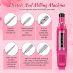 COSCELIA Gel Nail Polish Kit with Electric Nail File, 16 Colours Gel Polishes Set and 4 Colours Poly Nail Gel with 80W Nail Lamp Nail Drill Starter Kit Top Base Matte Coat Gel Polish Manicure Tools - British D'sire