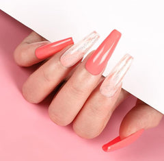 COSCELIA Gel Nail Polish Kit with Nail Lamp for Beginners,4Pcs Pink Series Gel Nail Polish Set,Base and Top Coat,Nail File Nail Art Design Gift for Women - British D'sire