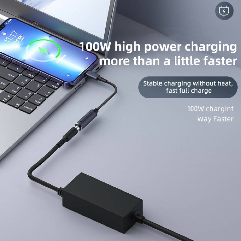 DC 5.5 x 2.1mm to USB-C / Type-C Male 100W Computer Charging Adapter Connector - Type-C Male 100W Computer Charging Adapter - British D'sire