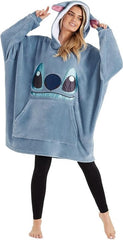 Disney Hoodie Blanket, Sherpa Fleece Oversized Hoodie, Eeyore Stitch Gifts - British D'sire