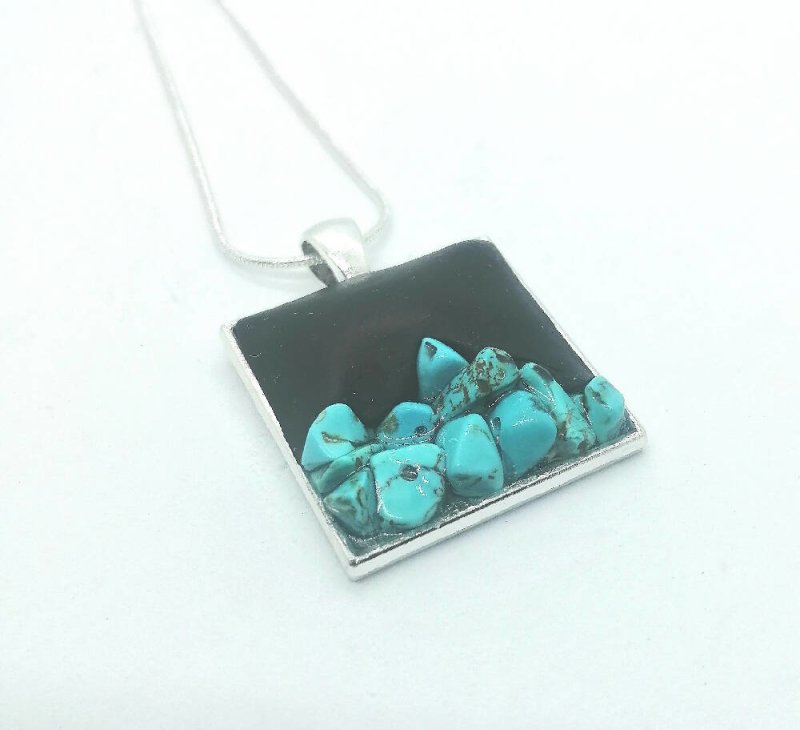Doodlewrap Designs Turquoise and clay necklace - Necklaces & Pendants - British D'sire Main image