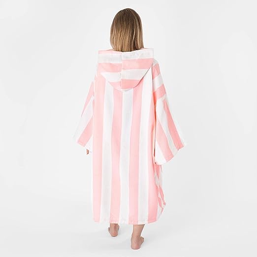 Dreamscene Striped Poncho Towel Adult Hooded Oversized Bath Beach Surf Absorbent Microfiber Quick Dry Unisex Changing Robe - Unisex Clothing's - British D'sire
