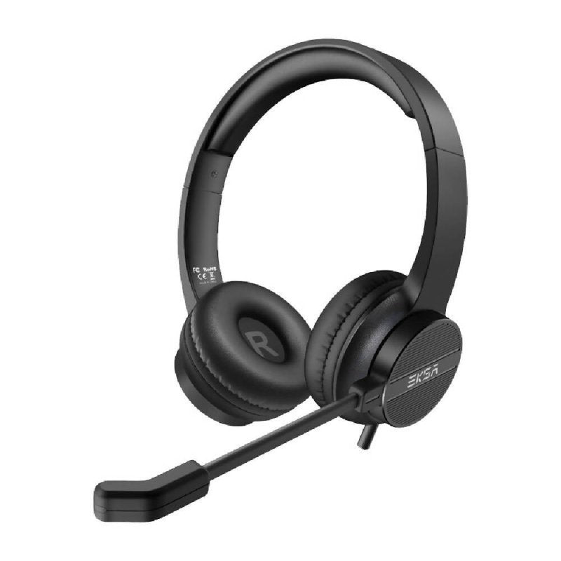 EKSA H12 3.5mm Head-mounted Noise Reduction Wired Headset with Microphone(Black) Secondary image
