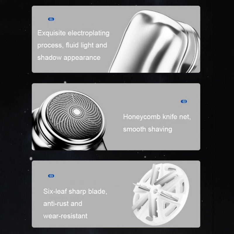 Electric Mini Shaver USB Rechargeable Waterproof Portable Razor(Green) - Electric Mini Shaver - British D'sire