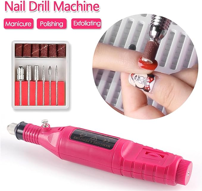 Electric Nail Files - Nail Drill for Acrylic Gel Nails - 10PCS USB Nail Files Nail Drill Polishing Tools Nail Clipper Set for Exfoliating Grinding Sharpening Remove Acrylic Nail Care Tools - British D'sire