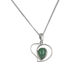 Elegant heart-like pendant hugging a range of beautiful stones - Necklaces & Pendants - British D'sire
