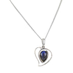 Elegant heart-like pendant hugging a range of beautiful stones - Necklaces & Pendants - British D'sire